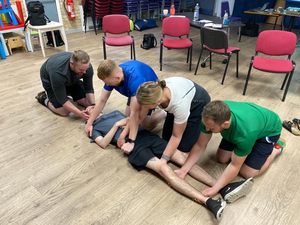 First aid training in progress in Derby
